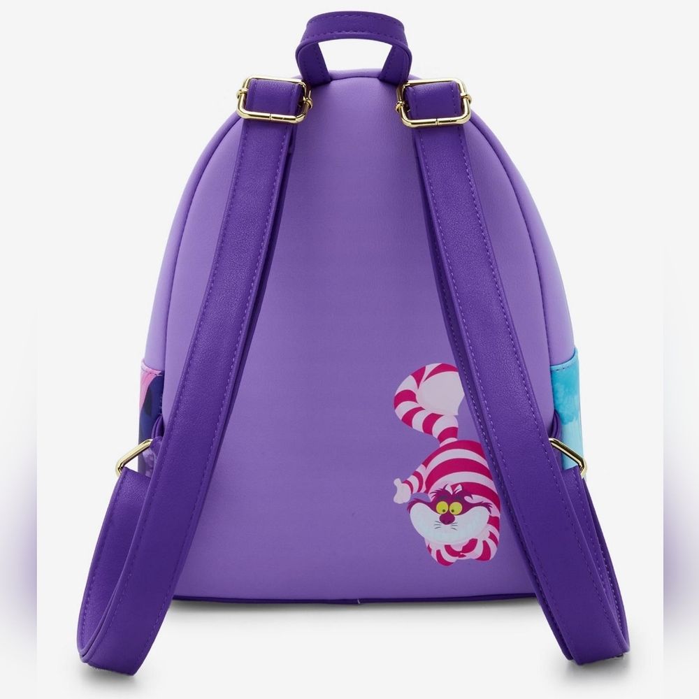NWT Loungefly Disney Alice In Wonderland Alice & Cheshire Cat Mini Backpack - Picture 3 of 9